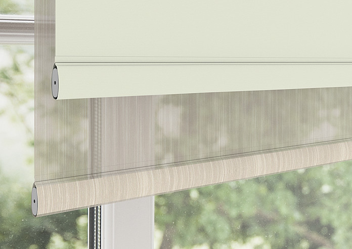 Rimini (Blackout), Cream & Shimmer Cream - Double Roller Blind - Image 4